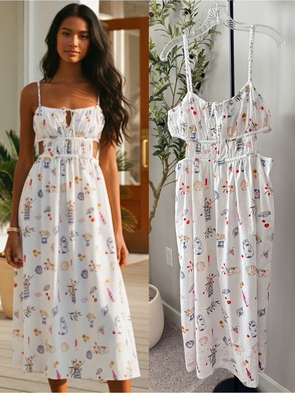 Madewell x Lisa Says Gah Cutout Midi Dress Size 10